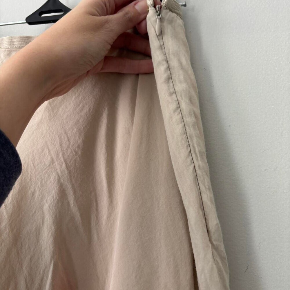 Y2K Cottagecore Tan Brown Floral Silk Fairycore Boho Midi Cotton Skirt Med Large - Picture 3 of 7